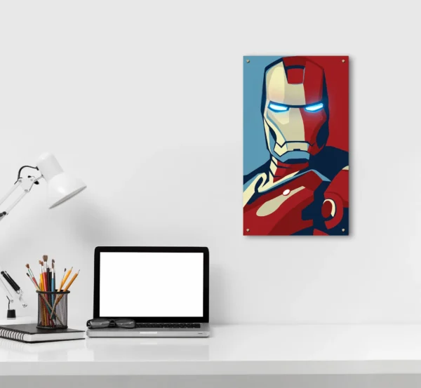 Icy Blue Eyes Ironman  - LED - Image 2