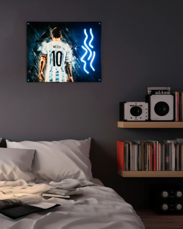 Blue and White Messi - LED - Image 2