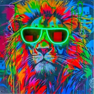neon-graffiti-lion-led