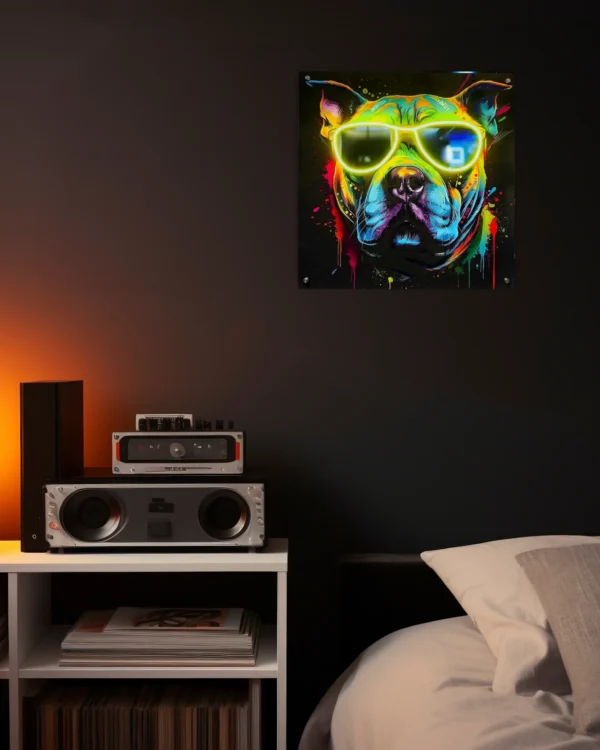 Neon Graffiti Pitbull - LED - Image 2