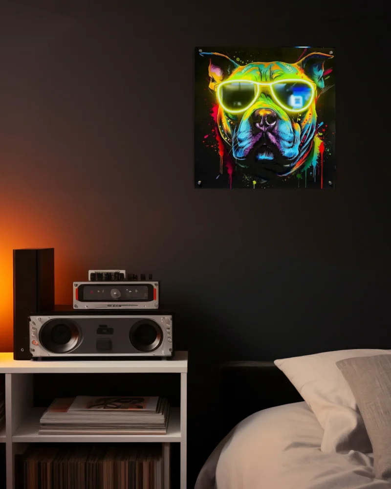 Neon Graffiti Pitbull - LED - Image 2