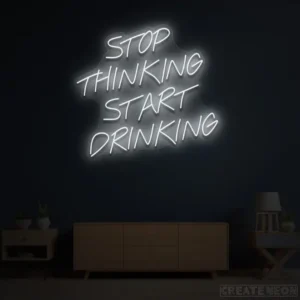 pour-decisions-white-neon-sign