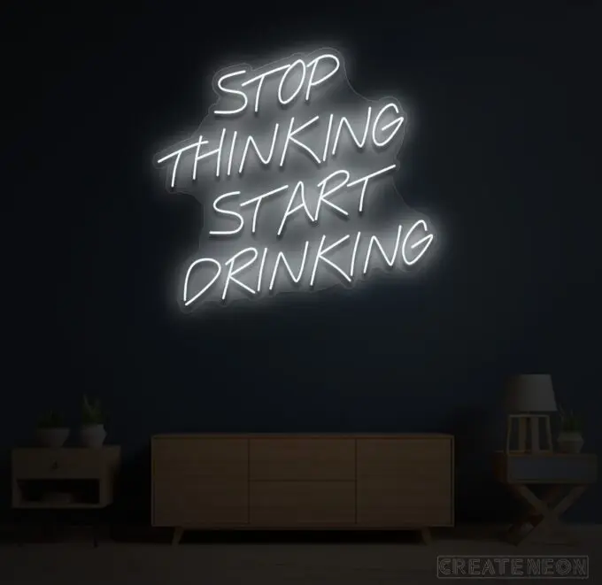 pour-decisions-white-neon-sign