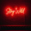 Stay Wild neon sign in red