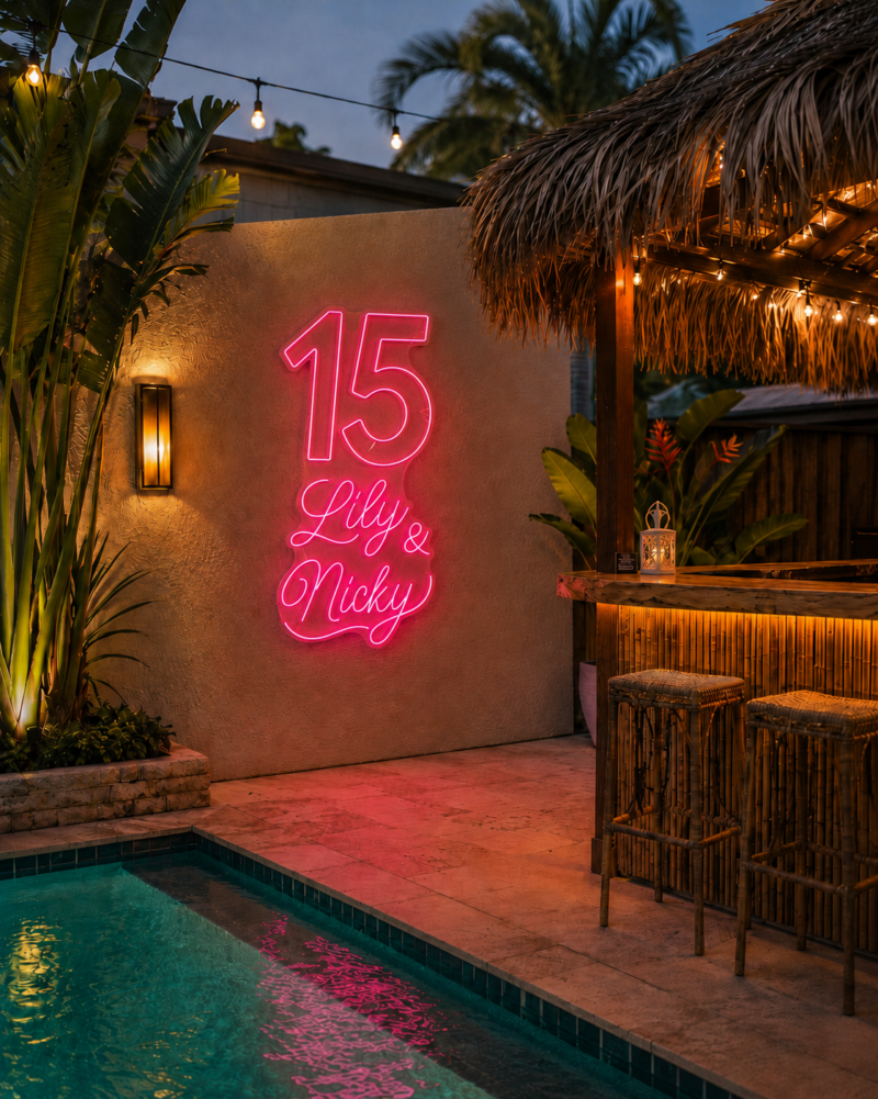Lily & Nick neon install