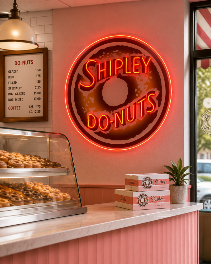 Shirley Donuts neon install