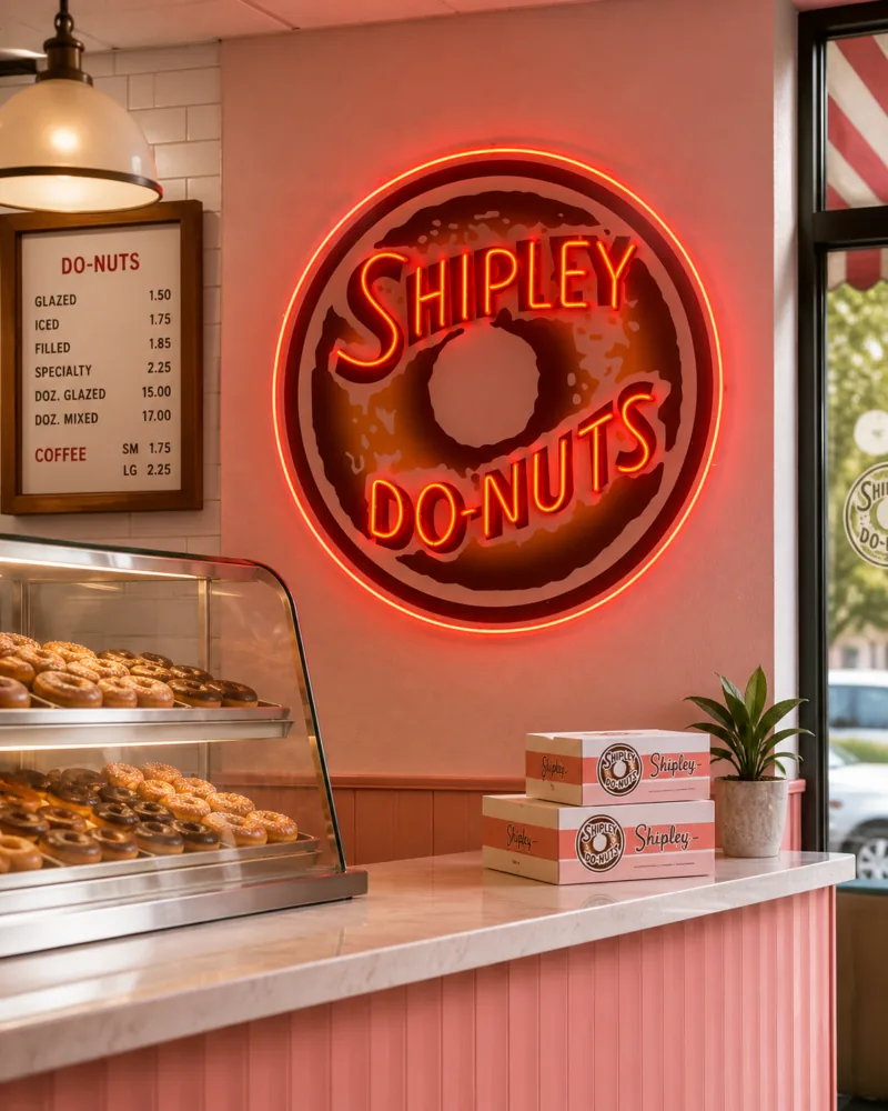 Shirley Donuts neon install