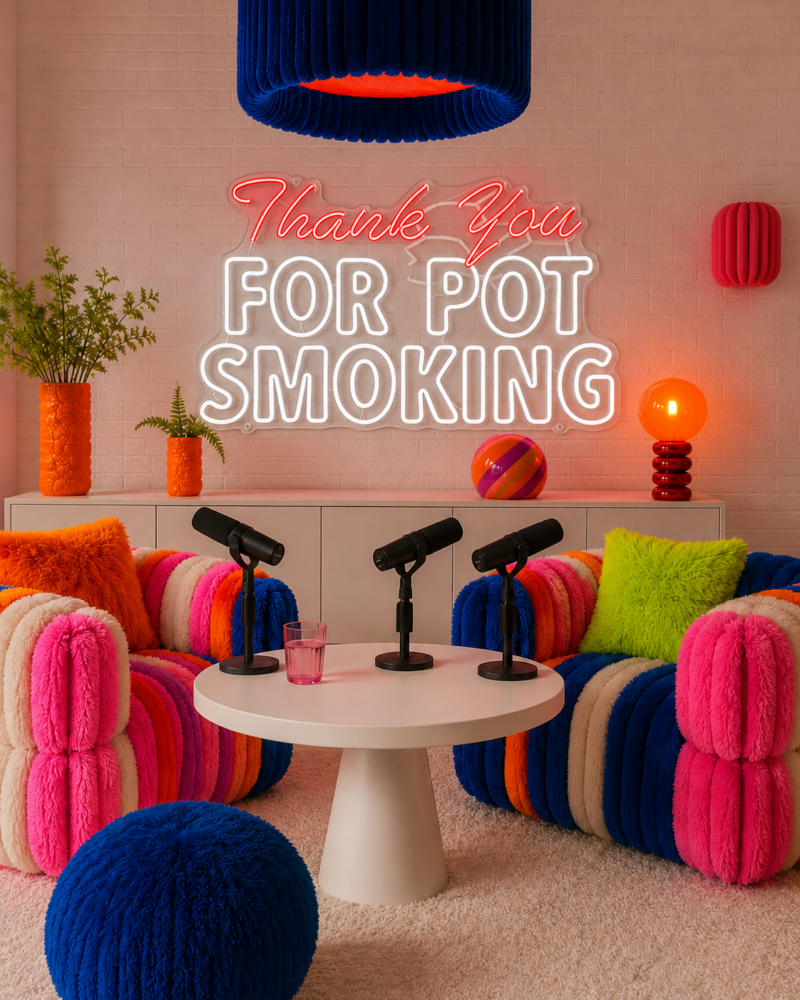 Thank You For Pot Smoking neon install